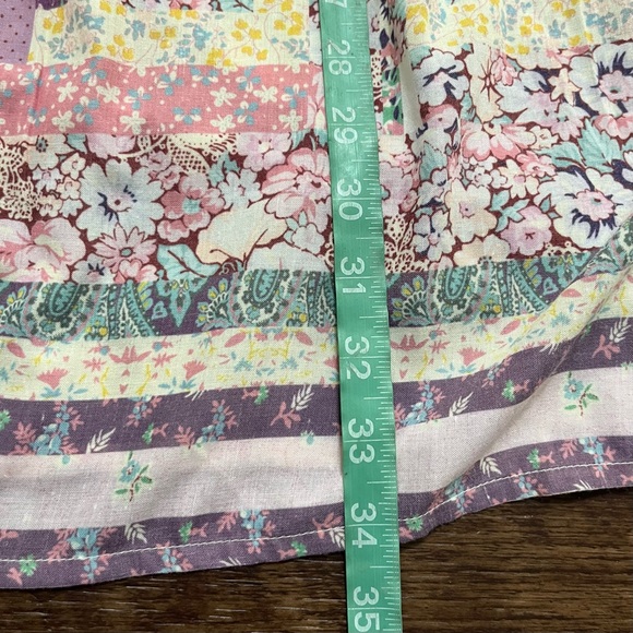 Sea New York Naya patchwork vintage flutter sleeve ruffle dress XS cottagecore - Picture 8 of 10